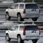 2007 Escalade Tail lights (07-14) Upgrade 15 Style With LED Sequential Before and After