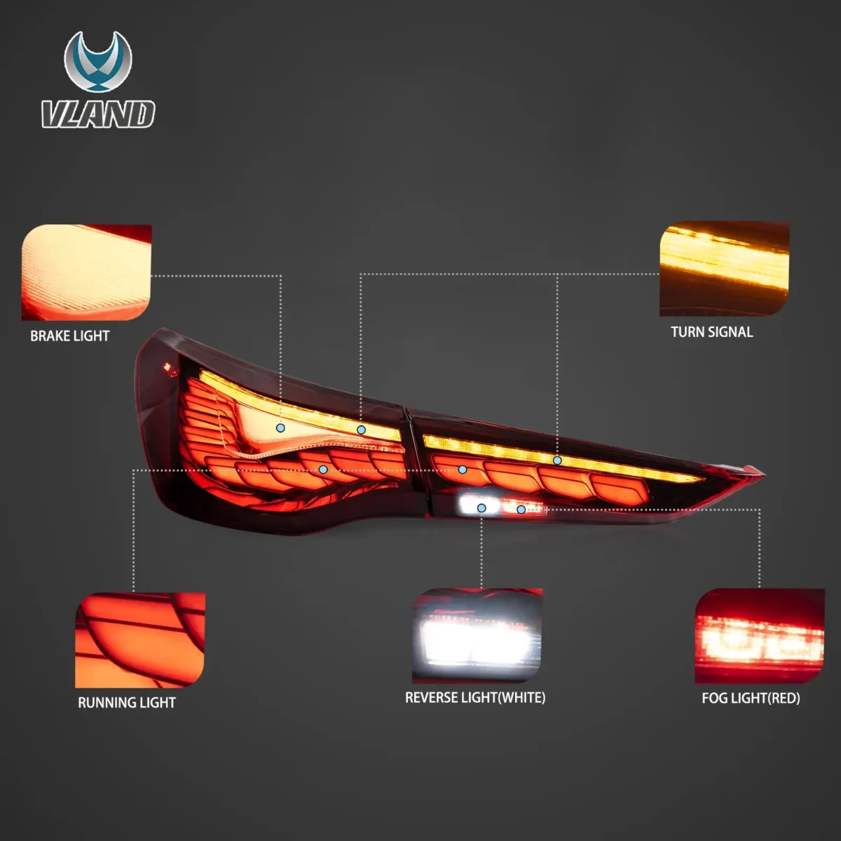 21-24 BMW 4 Series OLED Tail lights With GTS Style - Image 5