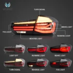 BMW F30 LCI Tail lights Upgrade With All LED (12-18) - Image 4