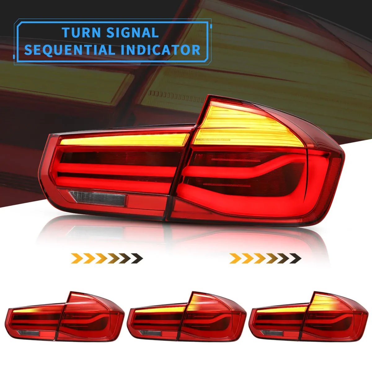 BMW F30 LCI Tail lights Upgrade With All LED (12-18) - Image 3