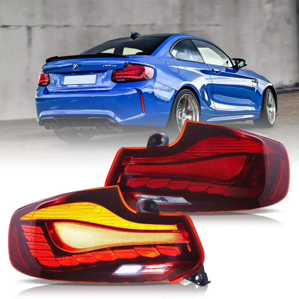 BMW M2 GTS Tail lights With Real OLED Dynamic Sequential Red