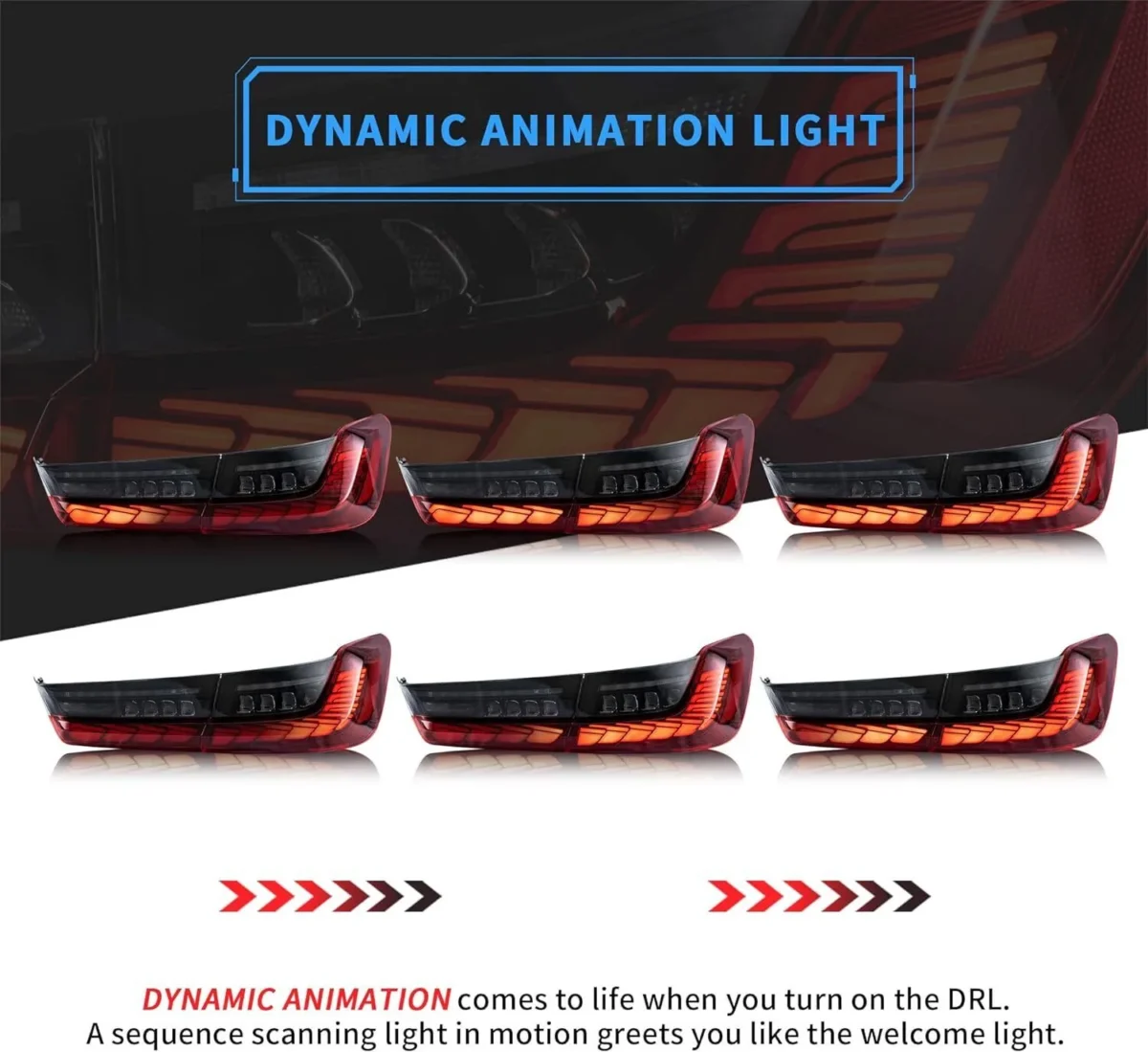 G80 M3 OLED Tail lights Assembly With GTS Style - Image 6