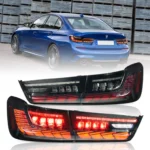 G80 M3 OLED Tail lights Assembly With GTS Style Smoked Red