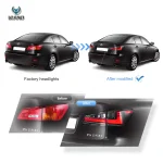 2007 Lexus Is250 Tail lights (05-13) Upgrade To LED Sequential Before and After
