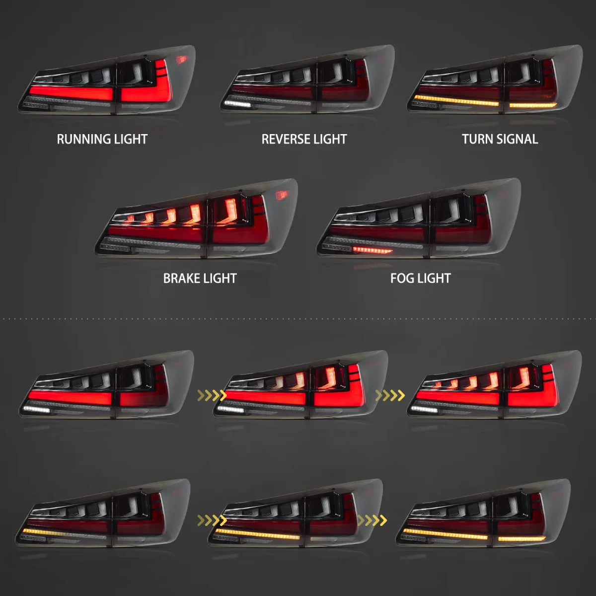 05-13 Lexus Is250 Tail lights Upgrade To LED Sequential - Image 4