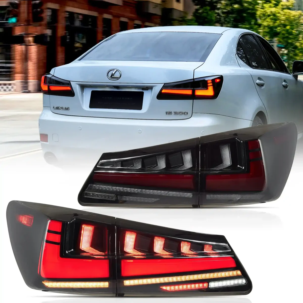 2007 Lexus Is250 Tail lights (05-13) Upgrade To LED Sequential Smoked