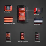 07-13 Chevy Silverado Tail lights Replacement With LED Square - Image 3