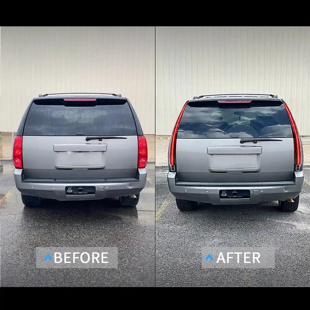2007 GMC Yukon Tail lights (07-14) Denali Upgrade To Escalade Style Before and After