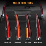 07-14 GMC Yukon Tail lights Denali Upgrade To Escalade Style - Image 3