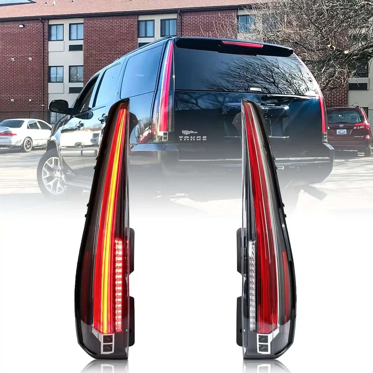 2007 Suburban Tail lights (07-14) Aftermarket Escalade LED Style Clear