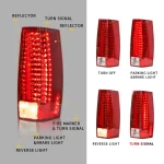 07-14 Yukon Tail lights Denali Aftermarket Full LED Function Show Red