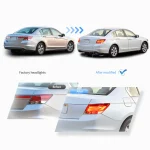 2008 Honda Accord Tail light (08-12) 2 Pcs Change To LED Assembly Before and After