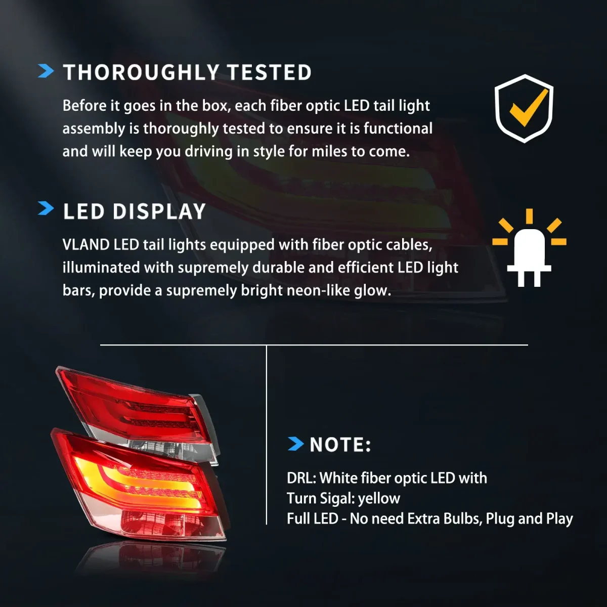 08-12 Honda Accord Tail light 2 Pcs Change To LED Assembly - Image 9