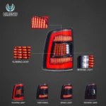 2014 Ram 1500 Tail lights (09-18) Upgrade With Full LED Function Show