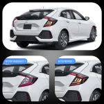 10th Gen Civic Hatchback Tail lights (17-21) Type R LED Sequential Before and After