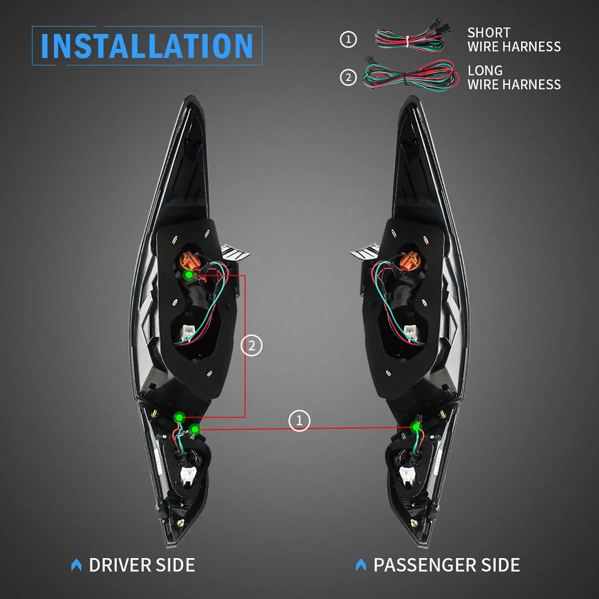 2013 Hyundai Sonata Tail light (11-14) Replacement With LED Sequent Wiring Harnessial2