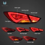 11-14 Hyundai Sonata Tail light Assembly With LED Sequential - Image 3