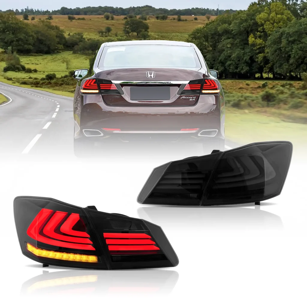2013 Honda Accord Tail lights (13-15) Upgrade To Full LED Sequential Smoked