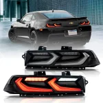 2014-2015 Camaro Tail lights Custom Cool LED Sequential Smoked