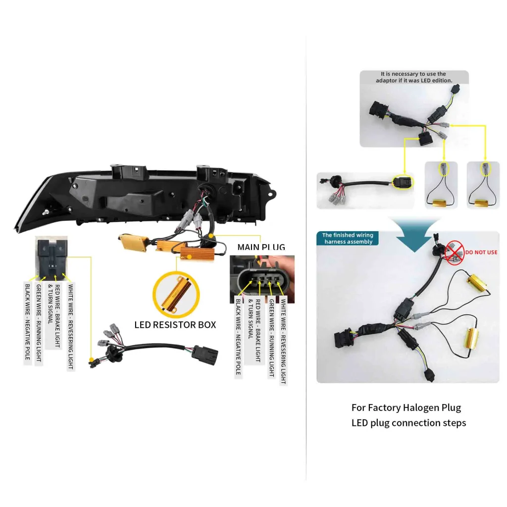2014-2015 Camaro Tail lights Custom Cool LED Sequential Wiring Harness