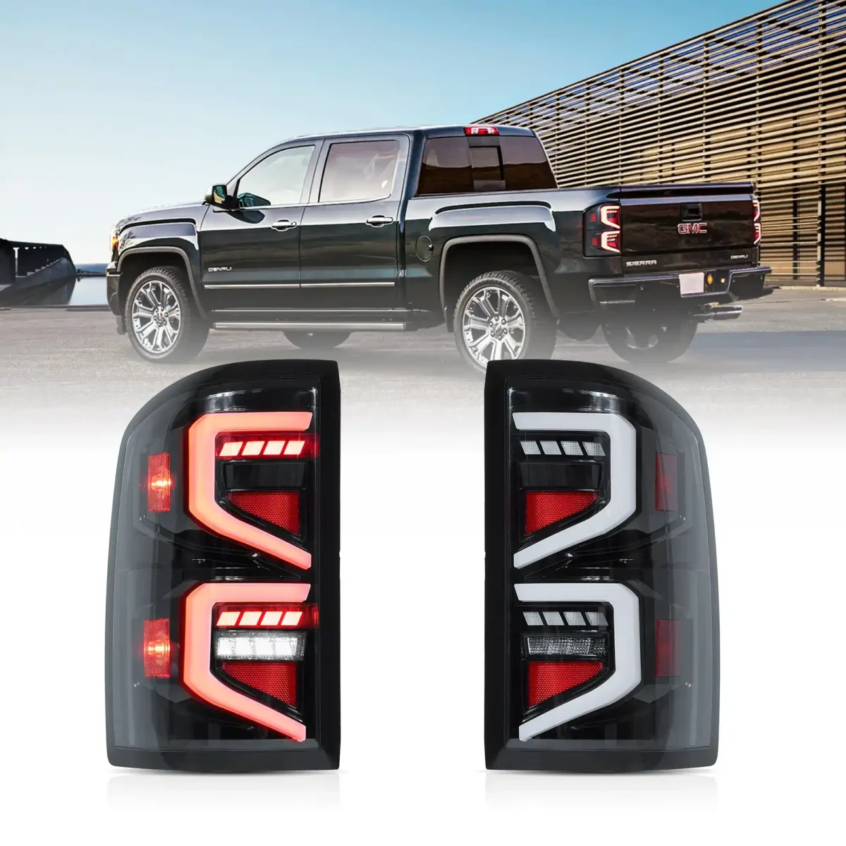 2014 GMC Sierra Tail lights (14-18) Custom With B Sharp LED Sequential C