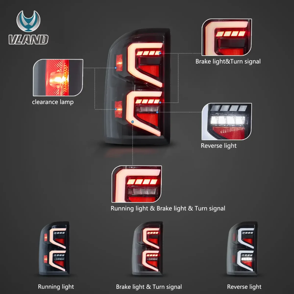 14-18 GMC Sierra Tail lights Custom With B Sharp LED Sequential - Image 3