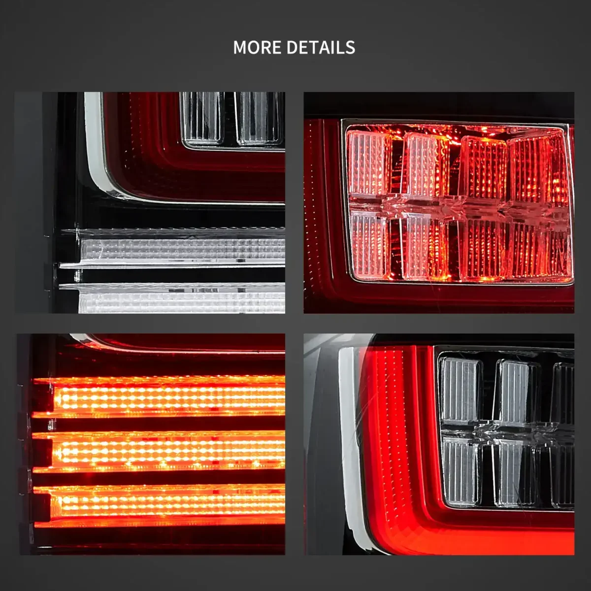 2015 GMC Sierra Tail lights (14-18) Replacement With LED Square Style Detail