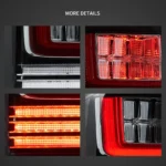 2015 GMC Sierra Tail lights (14-18) Replacement With LED Square Style Detail