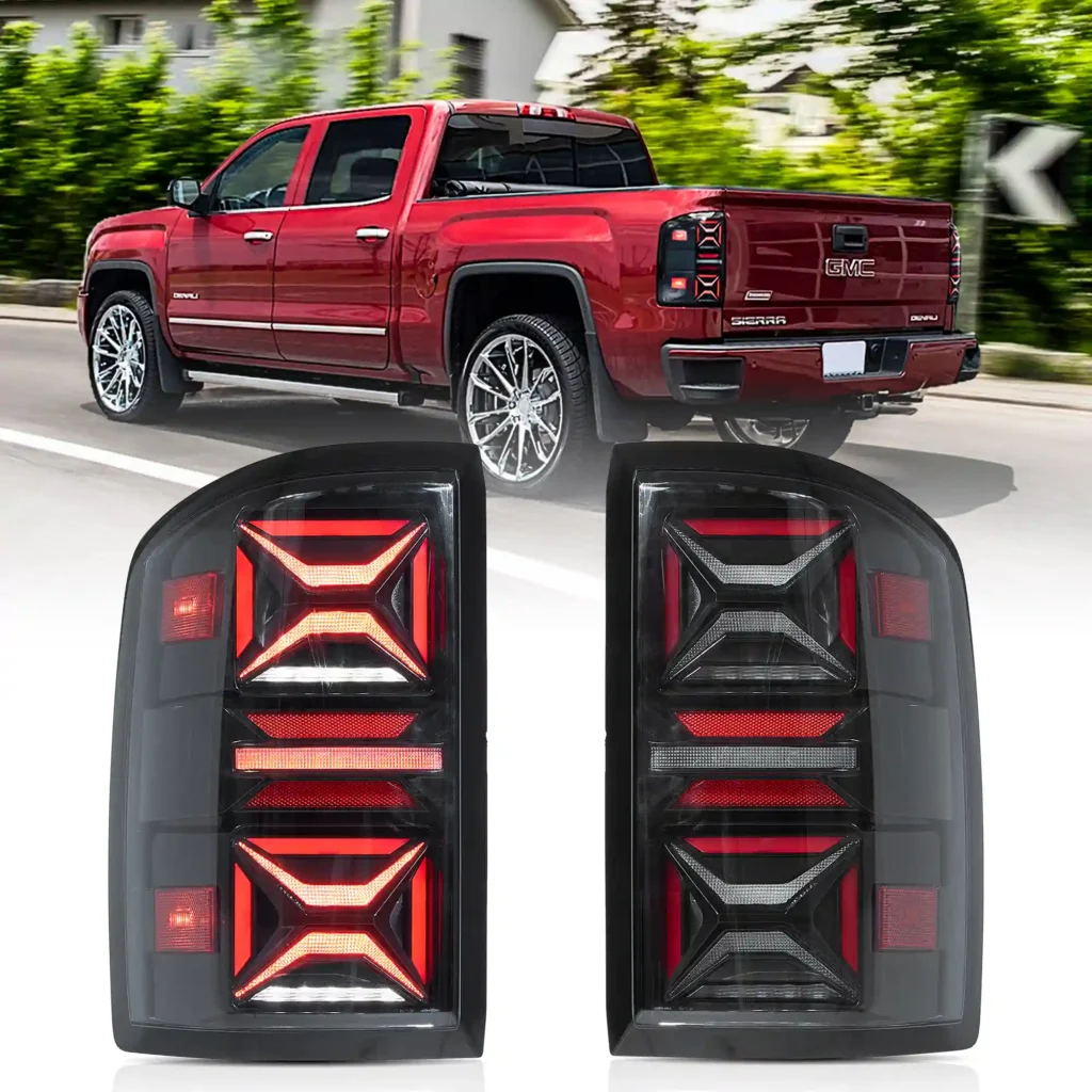 2014-2018 GMC Sierra Tail lights Upgrade X shape Full LED C