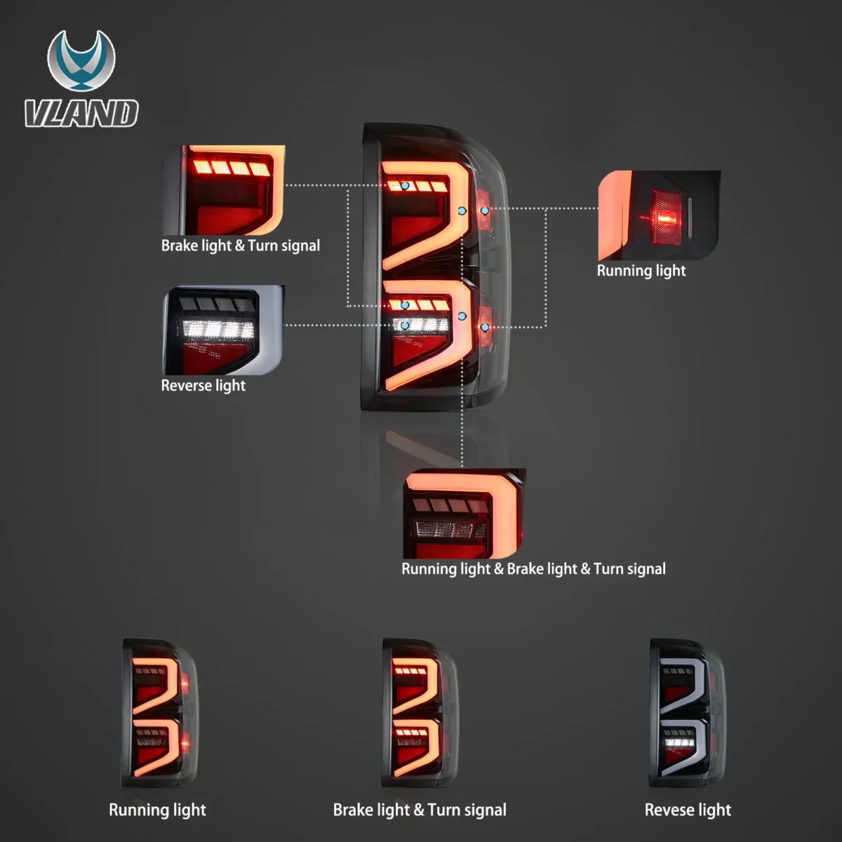 2005 Silverado Tail lights Custom With B Sharp LED Sequential Function Show