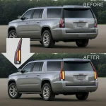 2015 GMC Yukon Tail lights (15-20) Denali Upgrade To Escalade Style Before and After