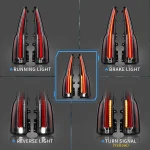 2015 GMC Yukon Tail lights (15-20) Denali Upgrade To Escalade Style Function Show Clear