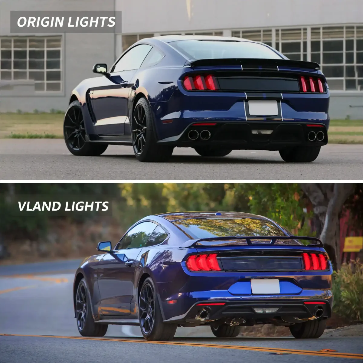 15 23 S550 Mustang Tail lights With 5 Models Sequential Before and After - Wooncar