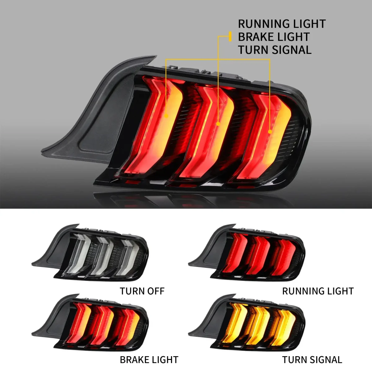 15-23 S550 Mustang Tail lights With 5 Models Sequential - Image 3