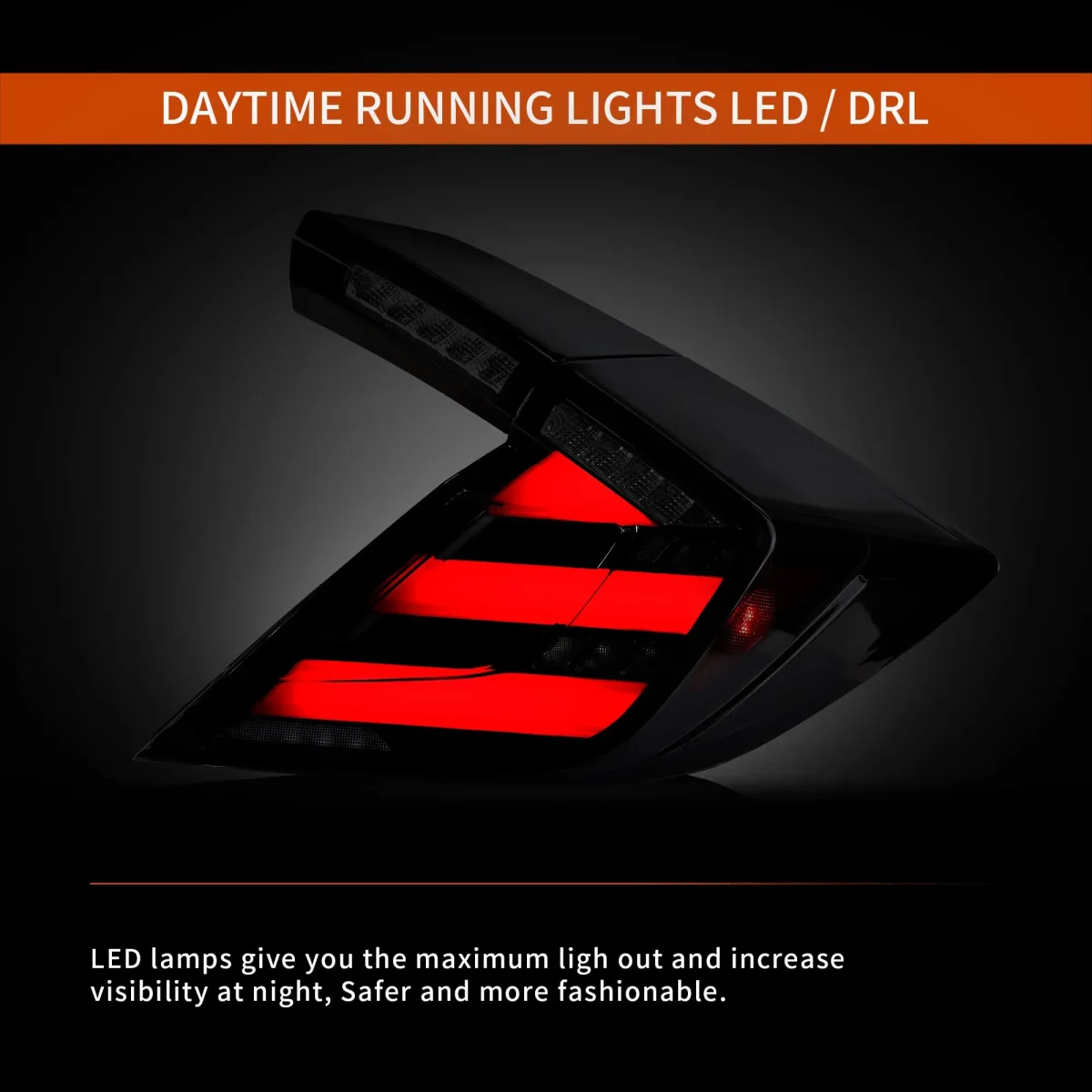 17-21 Honda Civic Tail light For Hatchback LED Sequential Assembly - Image 7
