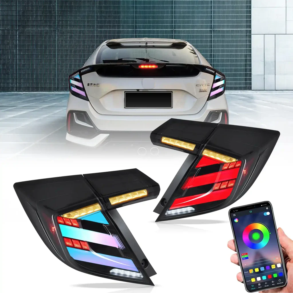 2017 Honda Civic Tail lights (16-21) For Sedan Upgarde To RGB Sequential