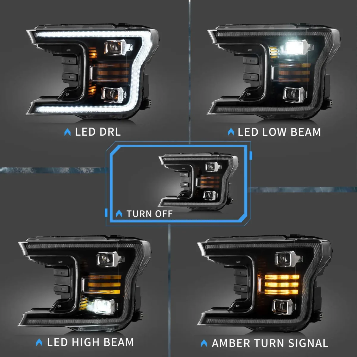 2018 F150 Led Headlights Replacement With Dual Projector Function Show