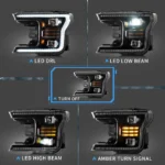 2018 F150 Led Headlights Replacement With Dual Projector Function Show
