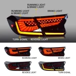 2018 Honda Accord Tail lights (18-21) Replacement To LED Flash Points Style Function Show Smoked