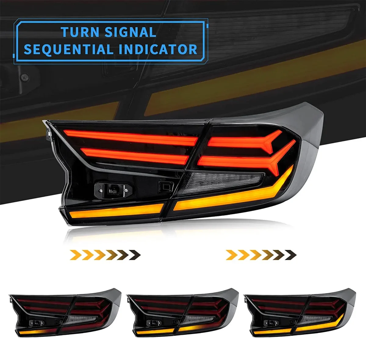 18-22 Honda Accord Tail lights Upgrade Full LED Sequential - Image 5