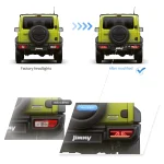 18-24 Suzuki Jimny LED Tail lights With Cool Customized Kit Before and After