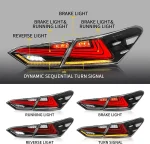 2023 Toyota Camry Tail lights (18-24) With Check Shape LED Sequential Function Show2