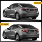2019 Mazda 3 Tail lights Replacement (19-24) With Full LED Before and After S