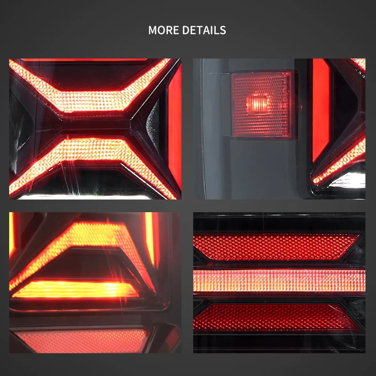 2007-2013 GMC Sierra Tail lights Upgrade X shape Full LED - Image 4