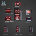 2007-2013 GMC Sierra Tail lights Upgrade X shape Full LED - Image 3