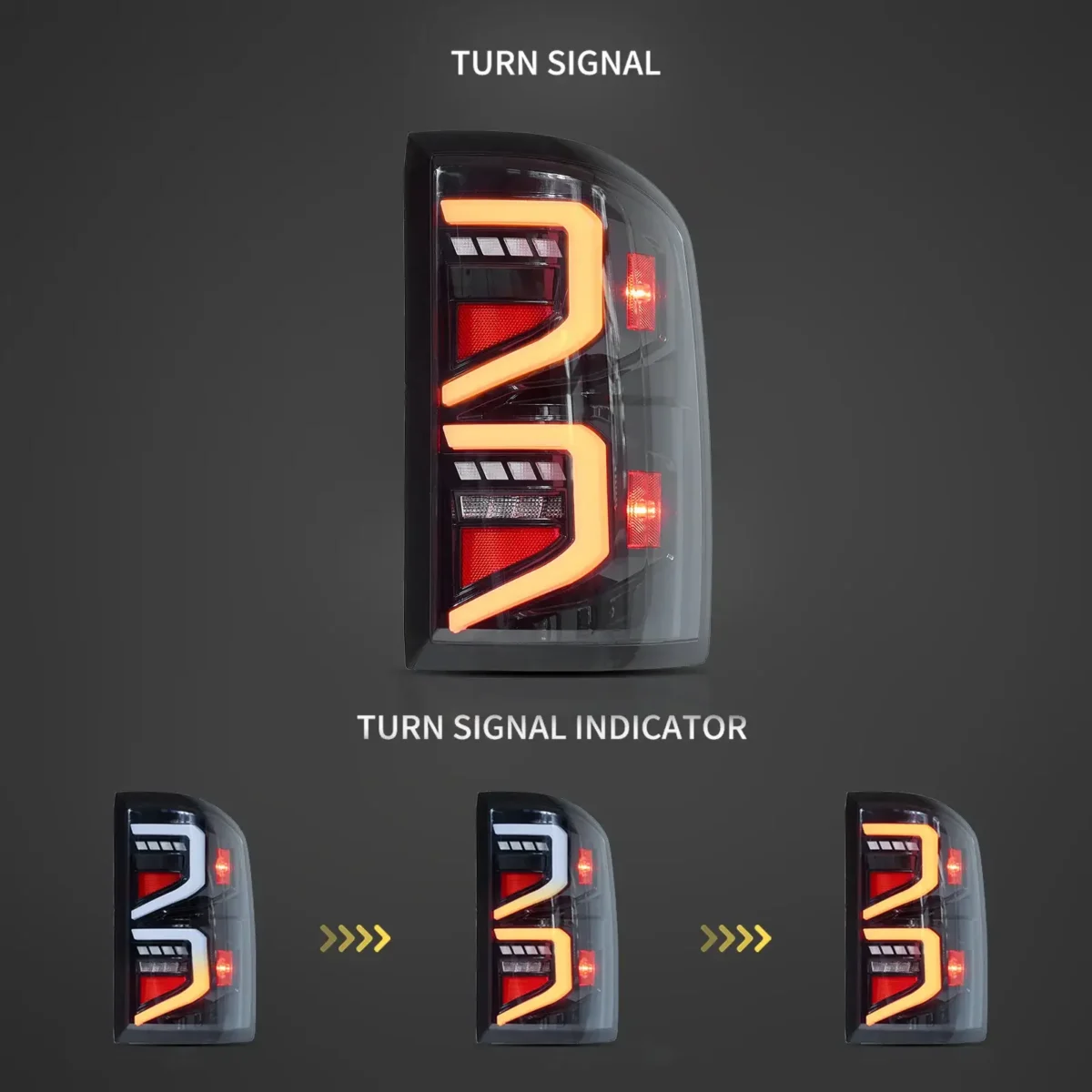 2007-2013 Silverado Tail lights Custom With B Sharp LED Sequential Sequential Turn Signal