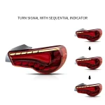 2013-2017 Scion FRS Tail lights Custom With LED GTS Style Sequential Turn Signal Red