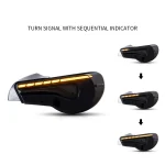 2013-2017 Scion FRS Tail lights Custom With LED GTS Style Sequential Turn Signal Smoked