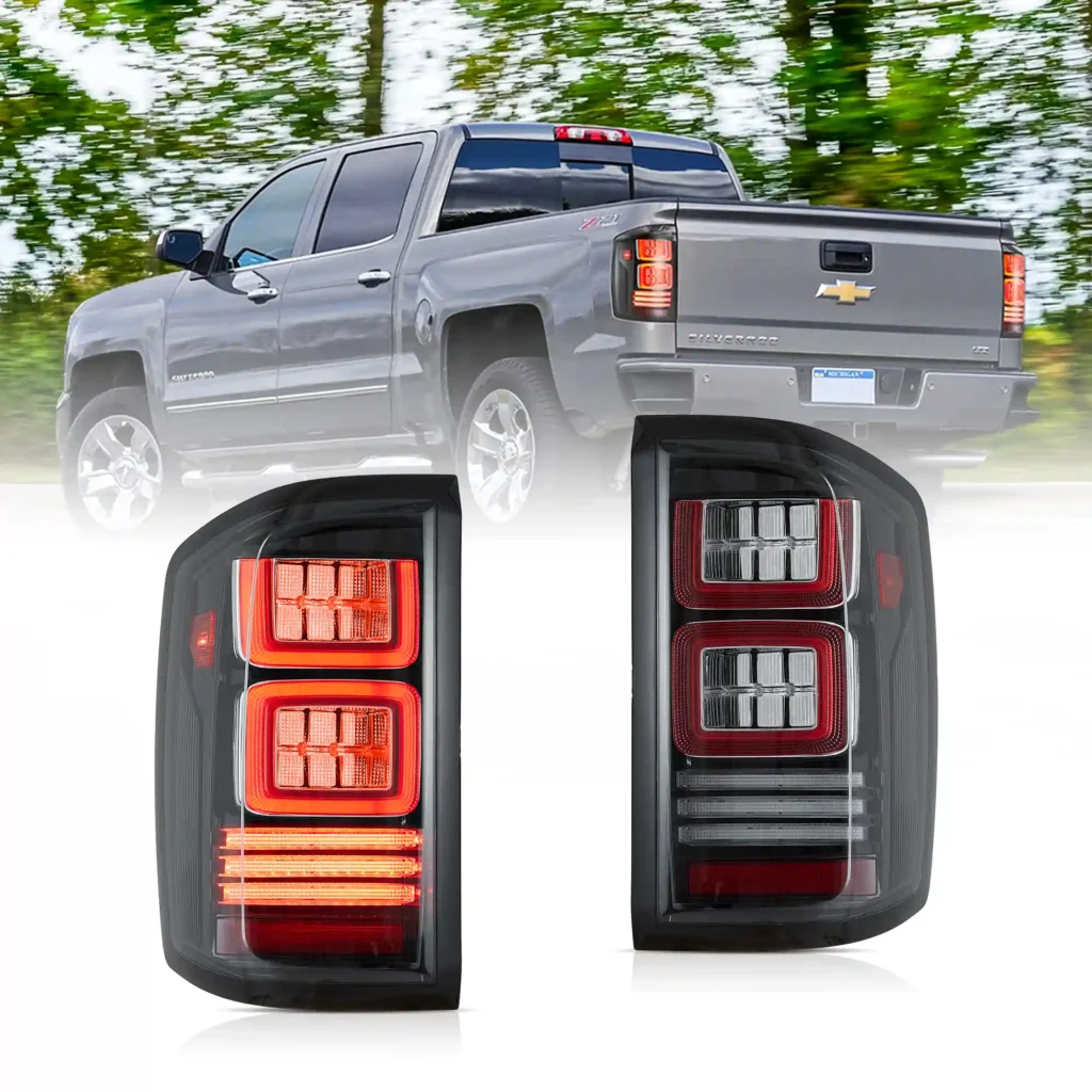 2014-2018 Silverado Tail lights Replacement With LED Square Style C