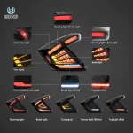 2016-2021 Honda Civic Tail lights For Hatchback Replacement Full LED Function Show